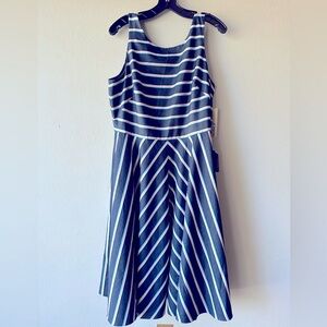 Eliza J Sleeveless Striped Dress
